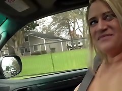 Big natural tits MILF flashes in public then fucks and sucks me off