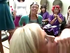 Real spain teen university Facialized At Her Hen Party