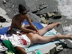 Sex on the beach. local resident and girl russian toilet three fucking 2