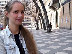 GERMAN she steal his semen - SKINNY TEEN KINUSKI TALK TO ORGASM FUCK