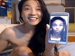 fit strong chinese woman degrades face pic of black woman-a