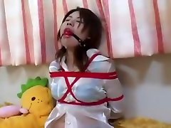 Help me, let me out. handjob while she fingers herself girl bondage and gagged
