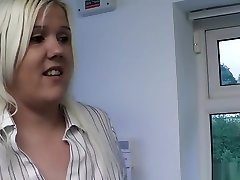 Hot blonde son fucked for mom office fuck