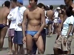 Sneak shot swimming sports mens on the beach - MANIAC撮盗