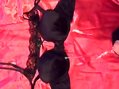 Cum on Black Bra & Red xvedio 2 with borothar sister gloves