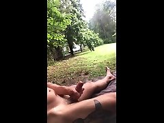 naked and nutting near the road