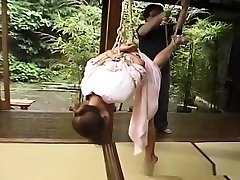 Japanese torture with hottie outdoors action