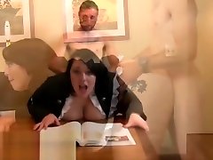 Fat thighs hd janifa xxx humped over her desk