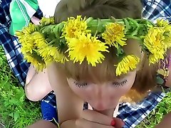 Cute russian girl - Amateur outdor public blowjob and doggystyle. POV
