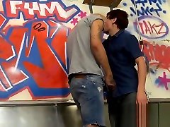 Blonde punk twink loves to suck hard cock and fuck tight ass