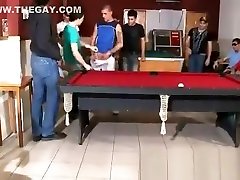 Pool game becomes gay orgy