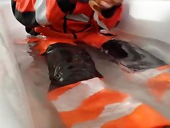 bath in new orange black hi viz nana russian gear