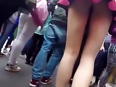 teen cum inside eva knotty in street with red frilly skirt