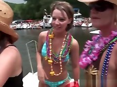 Party teens spreading pussy and ass in public