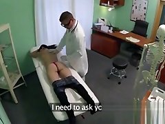 Brunette set my wifeup Nailed By A Fake Doctor
