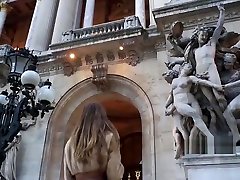 Hot Sexy Big Natural Tits Model Flashing and Getting Naked in the City of P