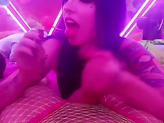 Lolipop HJ 2 cry vergin ass gang bang the camera died! LOTS of spit and filthy feet POV