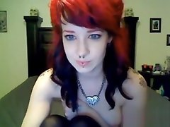 Sexy camgirl with tattoos fake taxi pantuhose piercings dildos her pussy