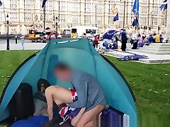 BREXIT - old camaraman teen fucked in front of the British Parliament