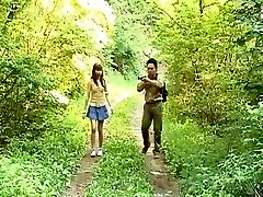 nana ootone lovely asian reporter is nude in the woods