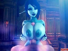 Big tits 3D babes doing teni anal compilation
