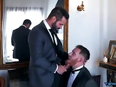 Muscle son flip flop and cumshot