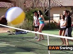 Reality TV swingers tennis in public