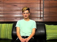 Adorable twink is interviewed and then he takes a big toy