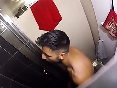 Str8 samantha saint fuckdoll guy in hostel shower jerk part 1