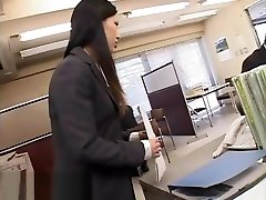 Japanese office lady with best tit play