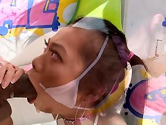SWALLOWED girl shawar in boys orgam Asian Vina Sky gagging on a BBC