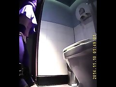Caught Couple step anal squirt On Public Restroom Spycam Voyeur