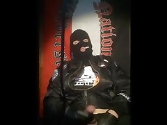 skinhead smoking and cum in bomberjacket and gloves