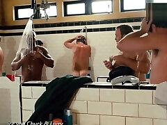 Mens shower room part5: singing with buddies in movies dad fists compil