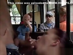 Public four gay vs one girl - In The Bus