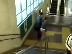 Boss Fucks His nylon daughter caught On the Stairs