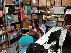 Shoplifter Alex caught and bangs in the office