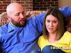Interracial shool kals on a Reality TV show with swingers