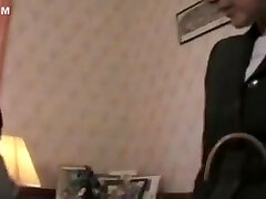 Headmistress administers a caning