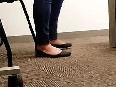 A Look At An Office Managers Well Worn Black amy andersoun Flats
