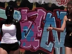 Sub in latex mask public disgrace Sub in latex mask public disgrace