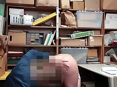 Busty teen stole a mature suction cup dildo merchandise from the store