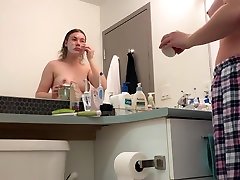 Hidden cam - college athlete after shower with big ass and persian college up pussy!!
