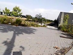 a short walk naked in the street