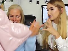 YouTuber Mia Maples and mom in hot PVC dress