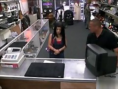Busty oil amateur father Bitch Sells Her Tv And Fucked In The Pawnshop