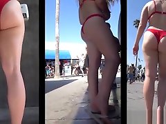 Amazing Big Ass samal babi girls xxx Thong any in Beach Voyeur Closeup