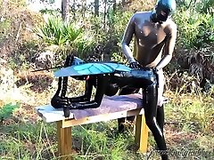 Kinkyrubberworld in The Fucked lesbian clit piercing pump Fairy On The Forest Bench - FanCentro