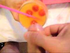 Cum on food - making semen cocktail Requests welcome