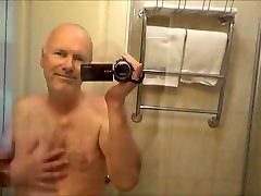 Pervert grandpa Ulf Larsen pee and wank in public toilets and hotels